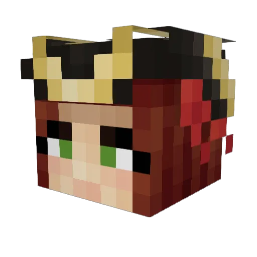 Laulau_60 Minecraft avatar head, 3D render