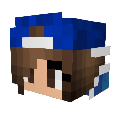 Laulox19 Minecraft avatar head, 3D render