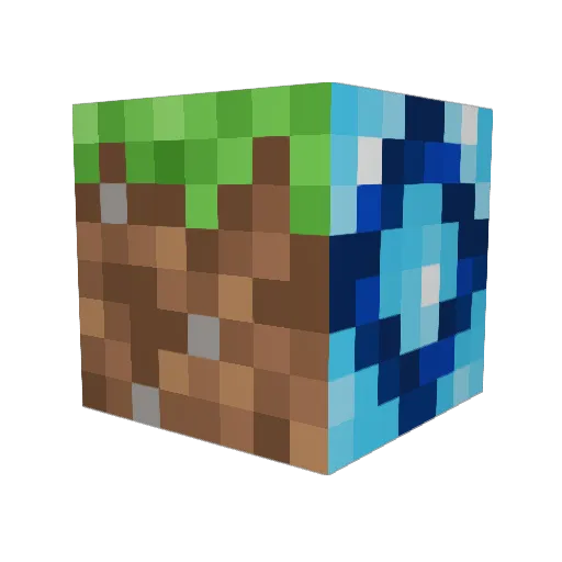 Launcher_Icons Minecraft avatar head, 3D render