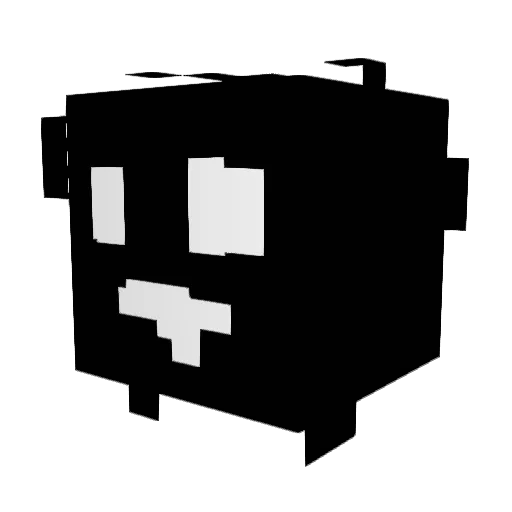 Launcheur Minecraft avatar head, 3D render