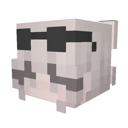 Lauoy Minecraft avatar head, 3D render