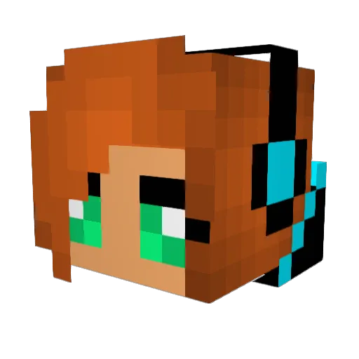 LaurLaur07 Minecraft avatar head, 3D render