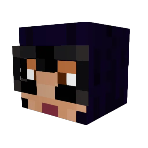 Laura1802 Minecraft avatar head, 3D render
