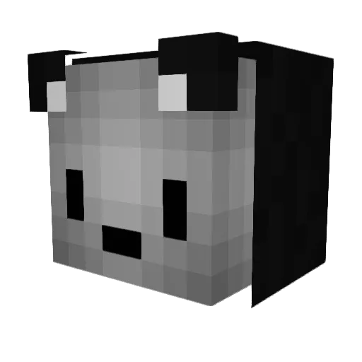 LauraAura Minecraft avatar head, 3D render