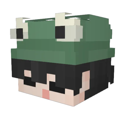 LauraBeth_076 Minecraft avatar head, 3D render
