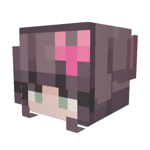 LauraBlok Minecraft avatar head, 3D render