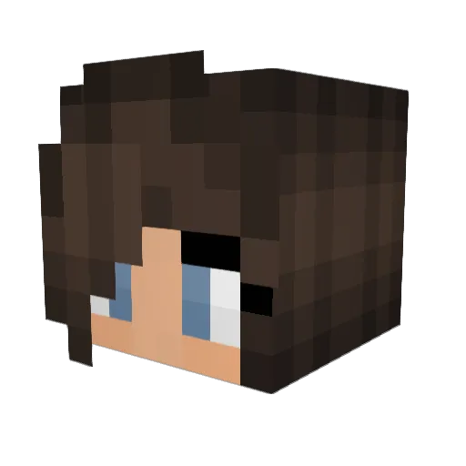 LauraCSK Minecraft avatar head, 3D render