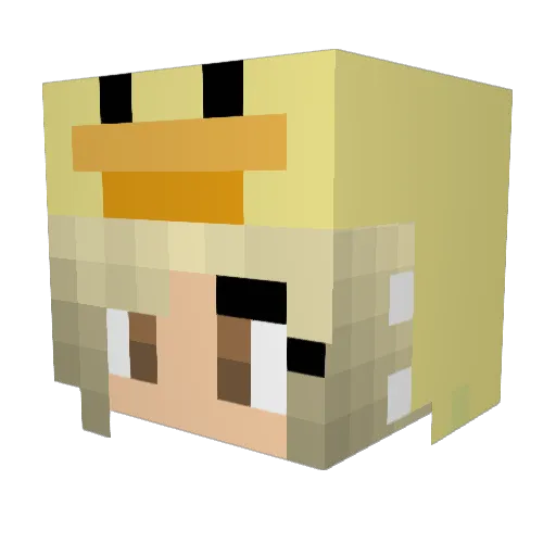 LauraCatS2 Minecraft avatar head, 3D render