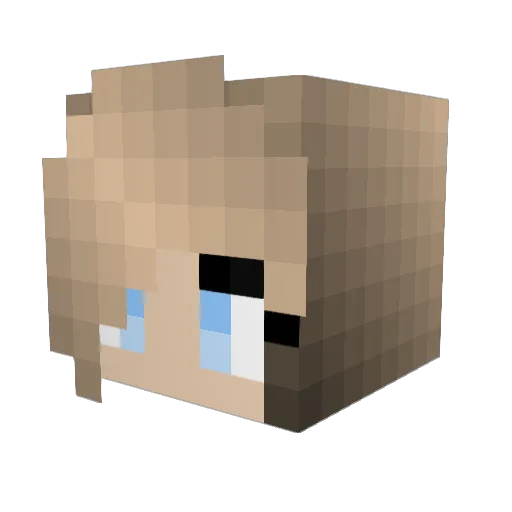 LauraEmilia Minecraft avatar head, 3D render