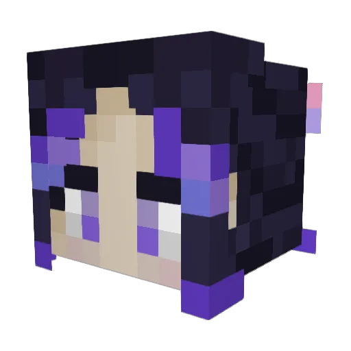 LauraIsGay Minecraft avatar head, 3D render