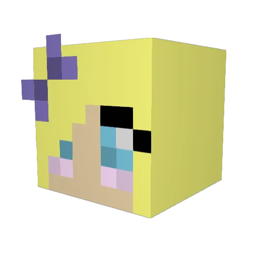 LauraJetter Minecraft avatar head, 3D render