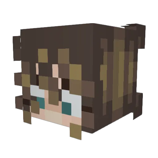 LauraK_ Minecraft avatar head, 3D render