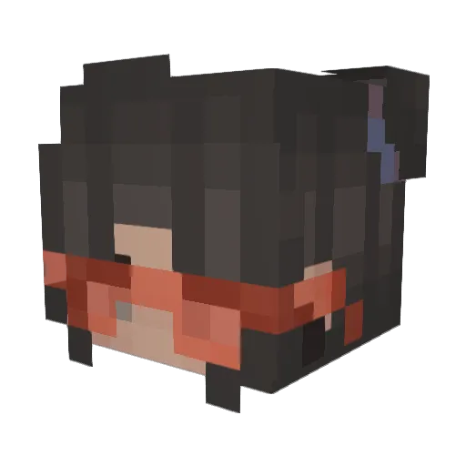 LauraLut Minecraft avatar head, 3D render