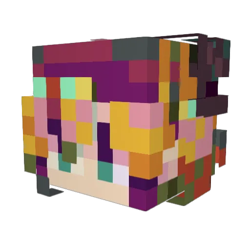 LauraMun24 Minecraft avatar head, 3D render