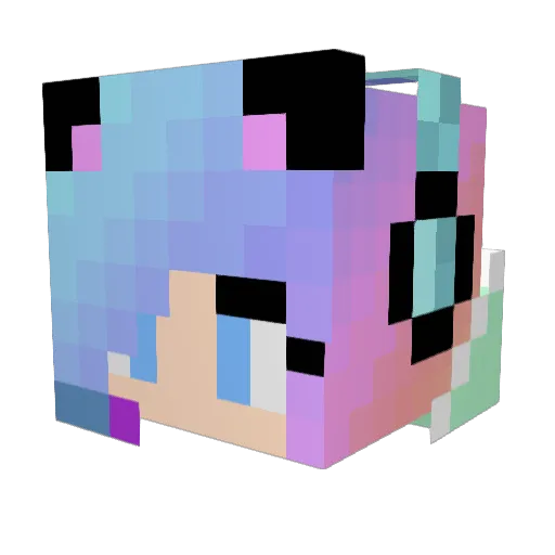 LauraNettaw Minecraft avatar head, 3D render