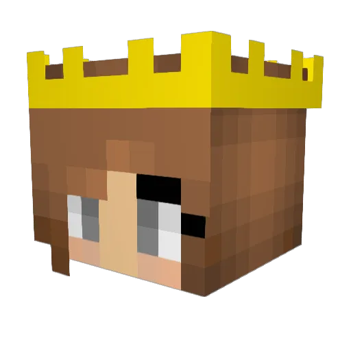 LauraNzn Minecraft avatar head, 3D render