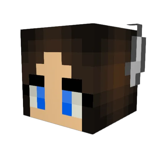 LauraPlayzX Minecraft avatar head, 3D render