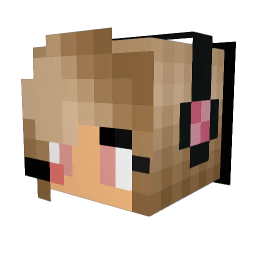 LauraPoulsen Minecraft avatar head, 3D render
