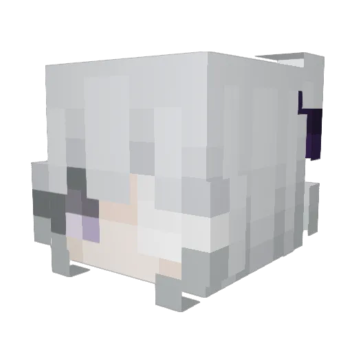 LauraPrado Minecraft avatar head, 3D render