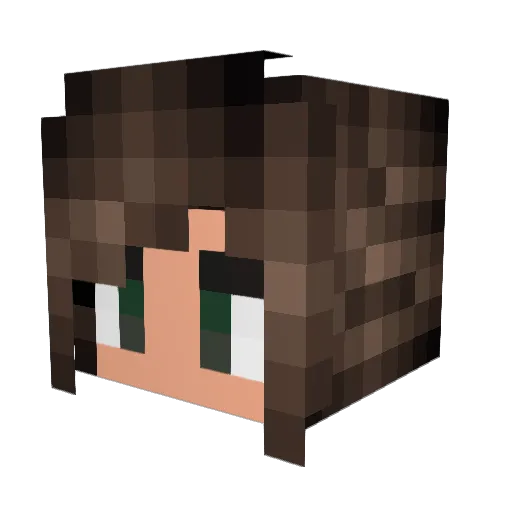 Lauraanneash Minecraft avatar head, 3D render