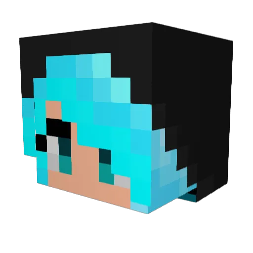 Laurafj Minecraft avatar head, 3D render