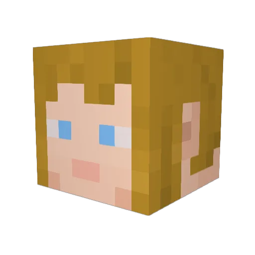 Lauragira8 Minecraft avatar head, 3D render