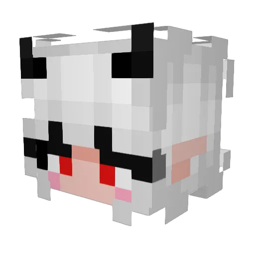 Laural Minecraft avatar head, 3D render
