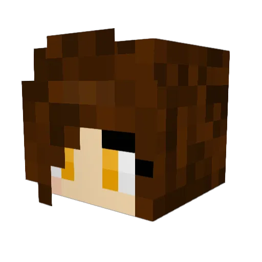 Lauralie78 Minecraft avatar head, 3D render