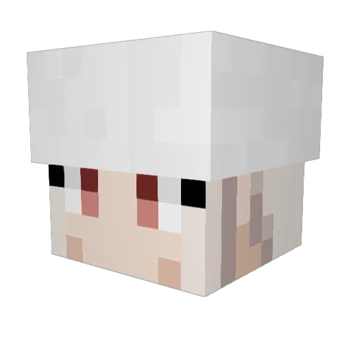 Lauralpz Minecraft avatar head, 3D render