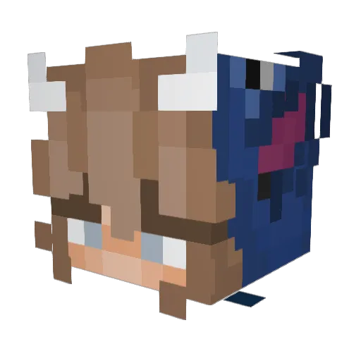 Laurapol Minecraft avatar head, 3D render
