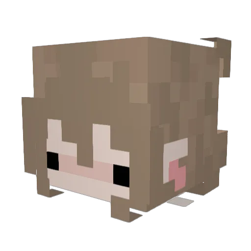 Laurazste Minecraft avatar head, 3D render