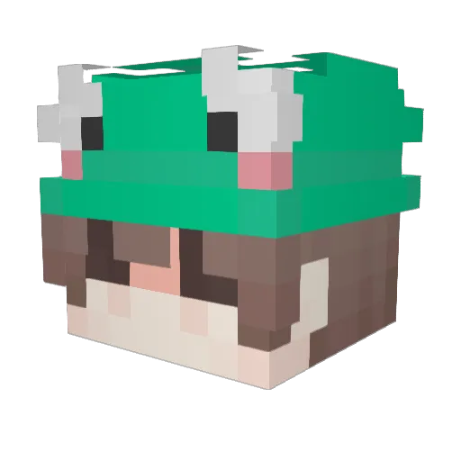 Laureano24 Minecraft avatar head, 3D render