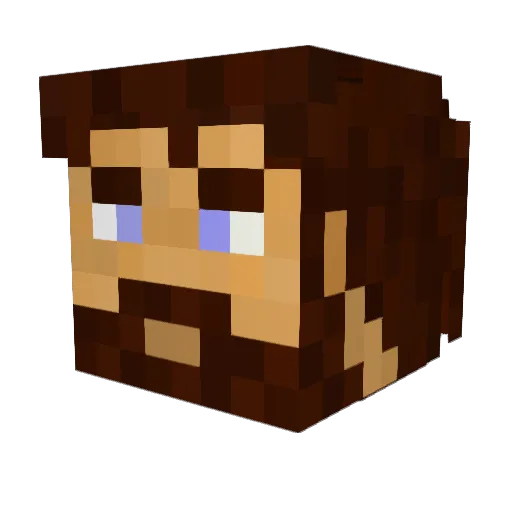 Lauregul Minecraft avatar head, 3D render
