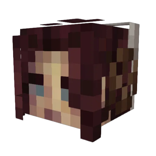 Laurelin Minecraft avatar head, 3D render