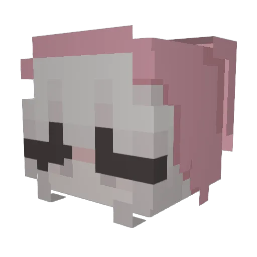 Laurem Minecraft avatar head, 3D render