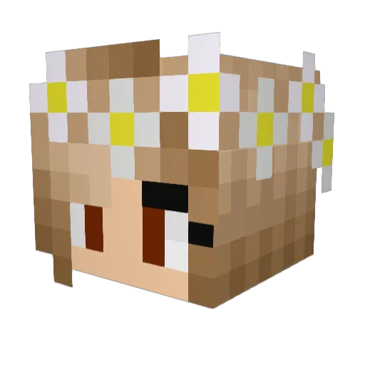 Lauren04 Minecraft avatar head, 3D render