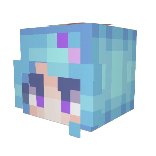 Lauren353 Minecraft avatar head, 3D render