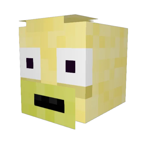 LaurenBoo Minecraft avatar head, 3D render