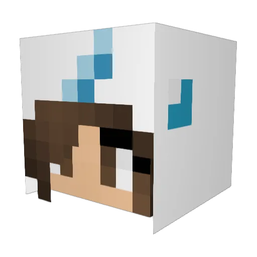 LaurenSarah Minecraft avatar head, 3D render