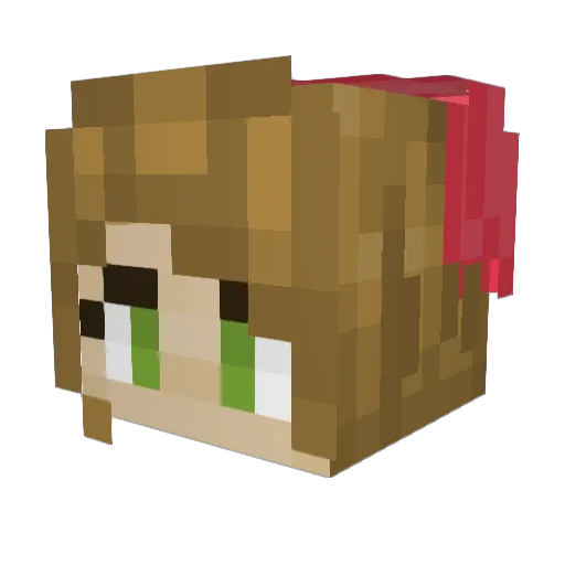 Laurendebbie Minecraft avatar head, 3D render