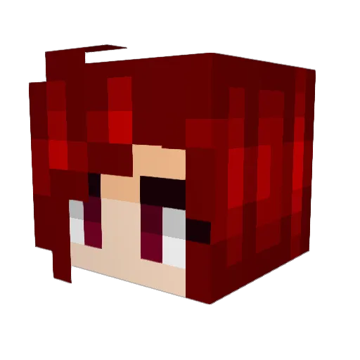 Laurexx Minecraft avatar head, 3D render