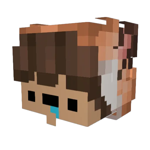 LauriMarkkanen Minecraft avatar head, 3D render
