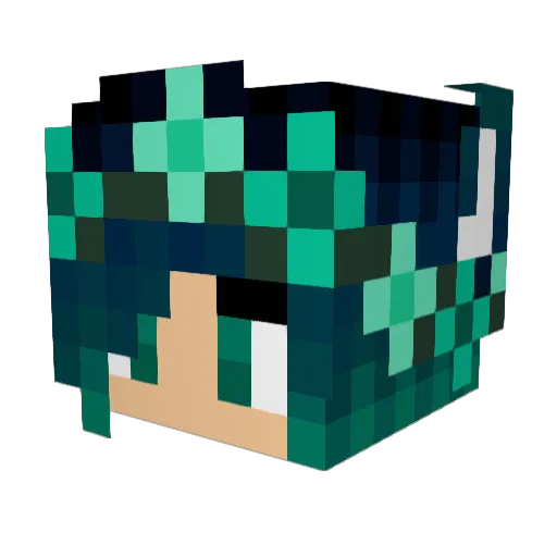 Lauriena Minecraft avatar head, 3D render