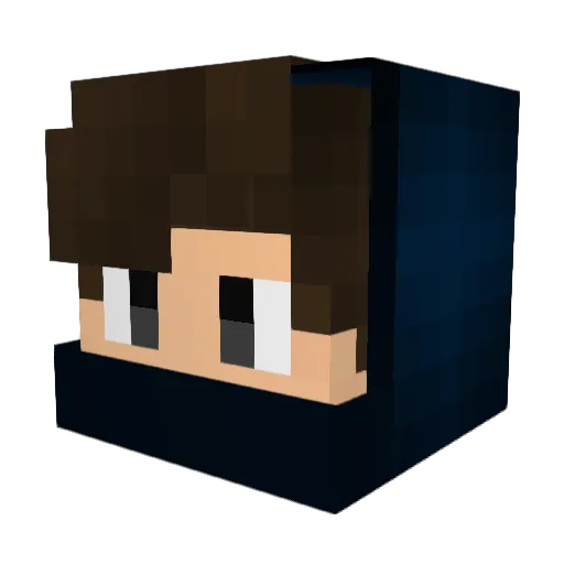 Laurin34 Minecraft avatar head, 3D render