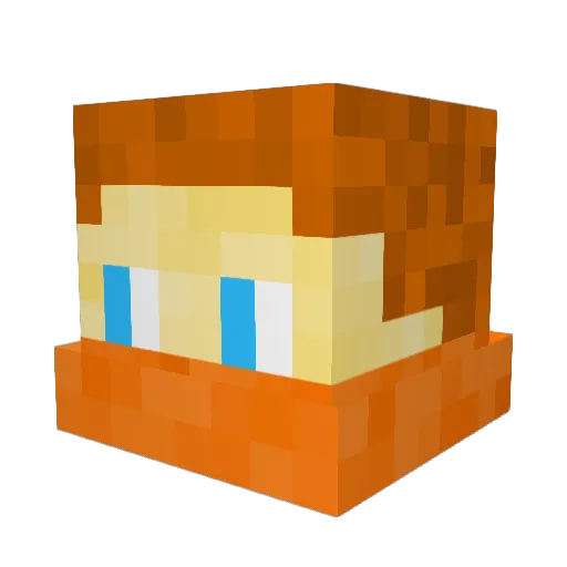 LaurinSP Minecraft avatar head, 3D render