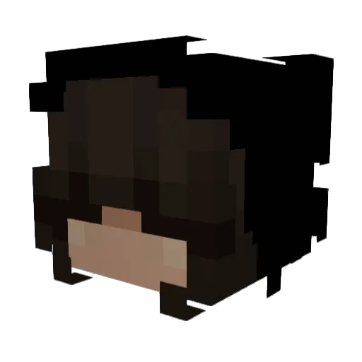 Laurinha2K Minecraft avatar head, 3D render