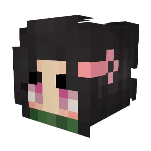 Laurita0026 Minecraft avatar head, 3D render