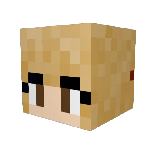 Lauritka02 Minecraft avatar head, 3D render