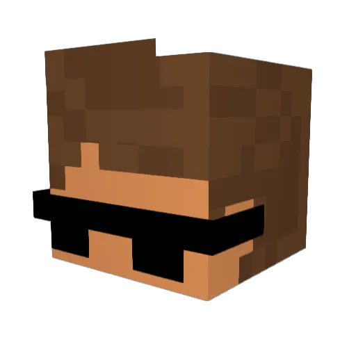 LauritsWK Minecraft avatar head, 3D render