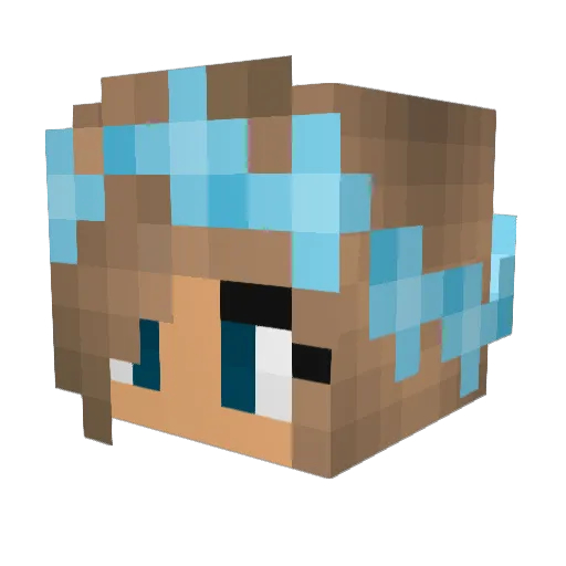 Lauritta21 Minecraft avatar head, 3D render